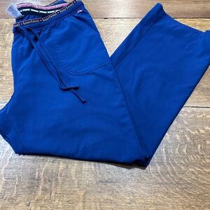 HeartSoul womes xl Cobalt Blue Jogger Scrub Pants